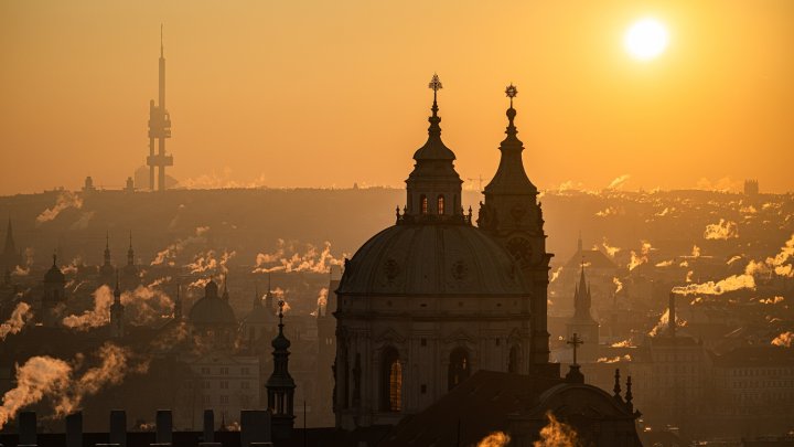 Mrazivé ráno v Praze