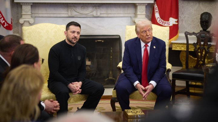 Volodymyr Zelenskyj a Donald Trump (21. února 2025).