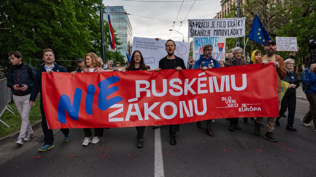 Demonstrace v Bratislavě (24.4.2025)