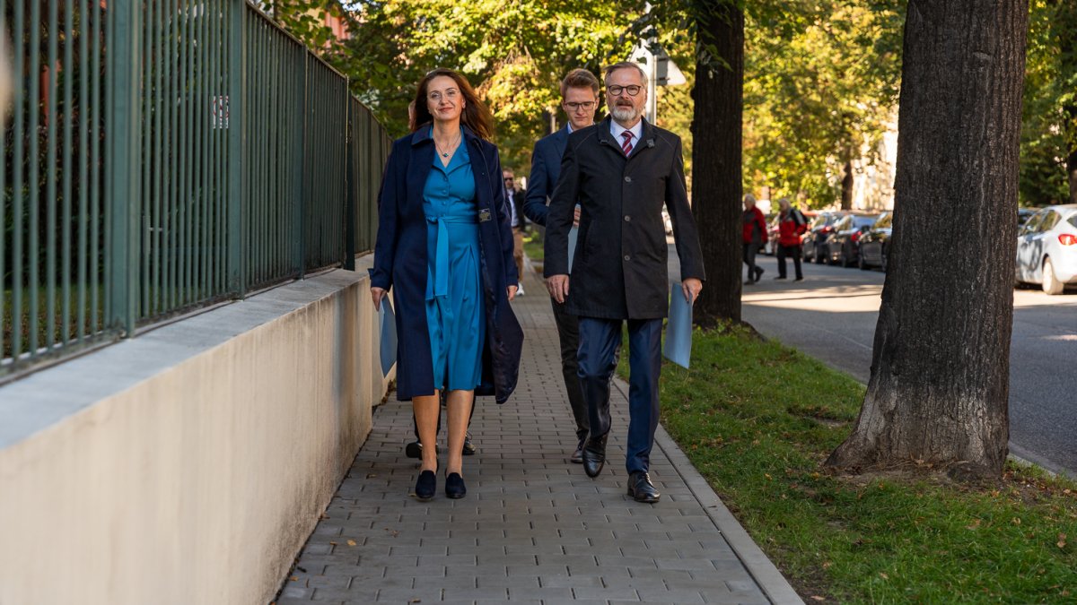 Petr Fiala odvolil v Brně. (3.10.2025)