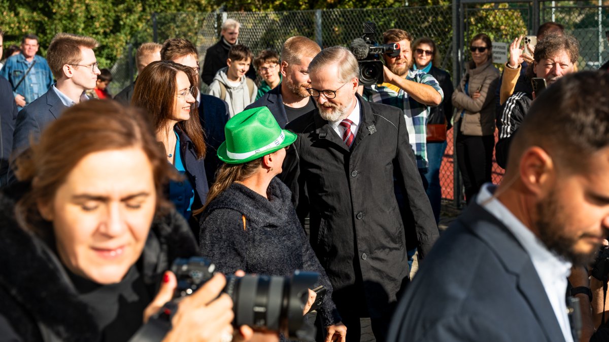 Petr Fiala odvolil v Brně. (3.10.2025)