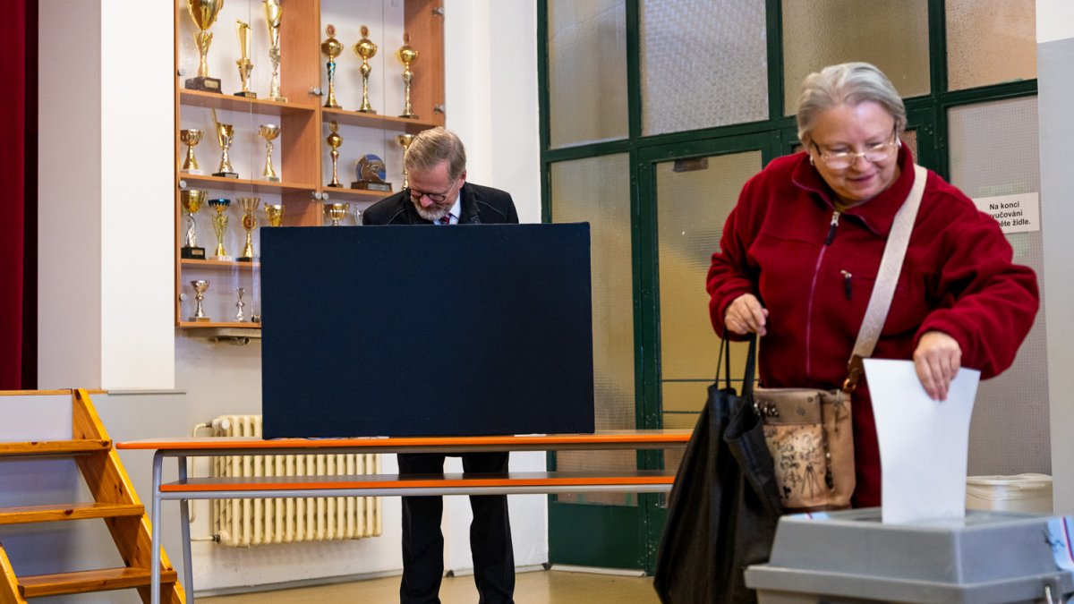 Petr Fiala odvolil v Brně. (3.10.2025)