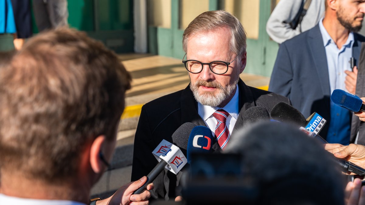 Petr Fiala odvolil v Brně. (3.10.2025)