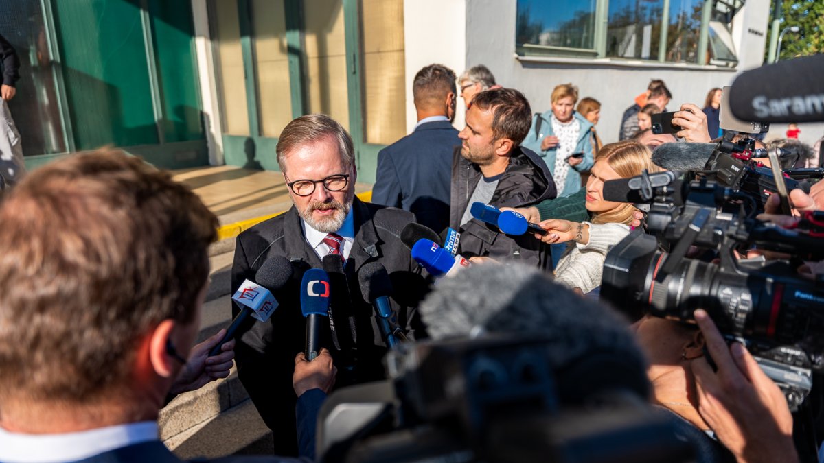 Petr Fiala odvolil v Brně. (3.10.2025)