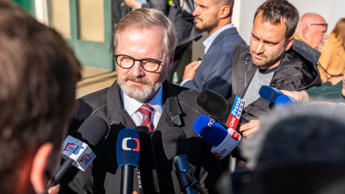 Petr Fiala odvolil v Brně. (3.10.2025)