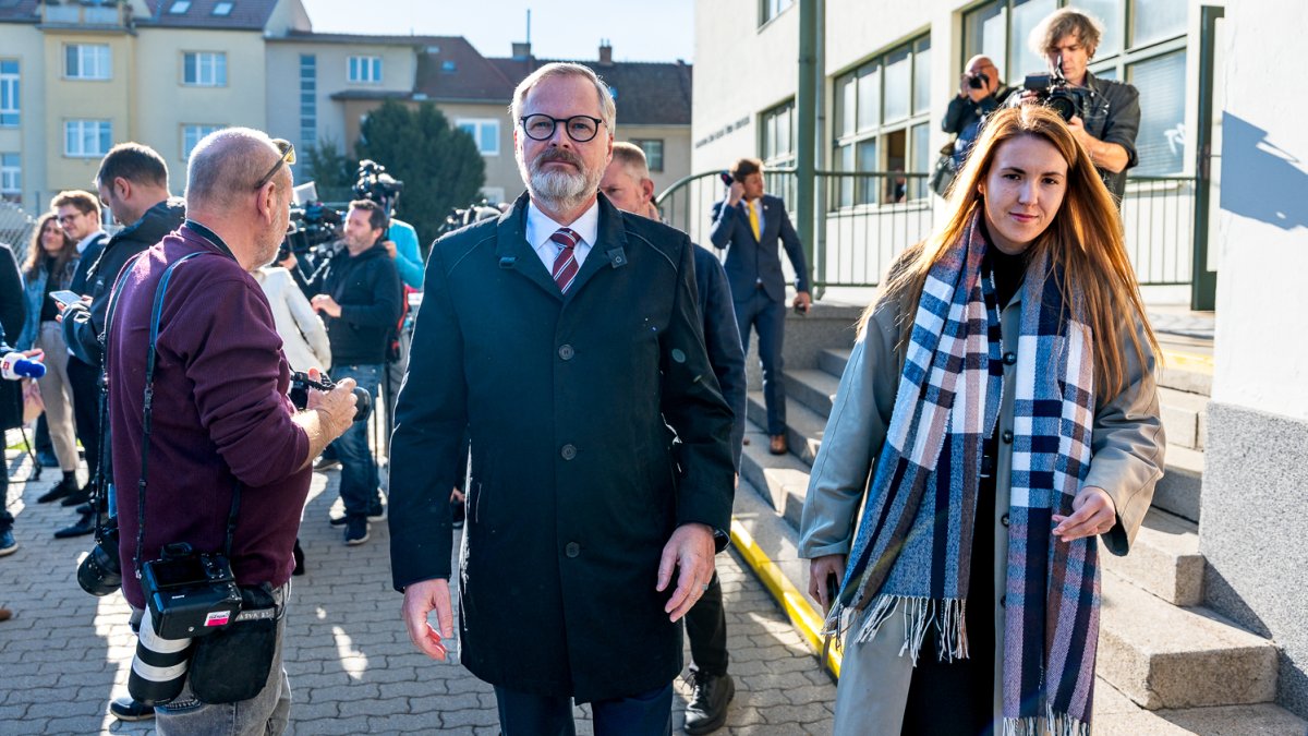 Petr Fiala odvolil v Brně. (3.10.2025)