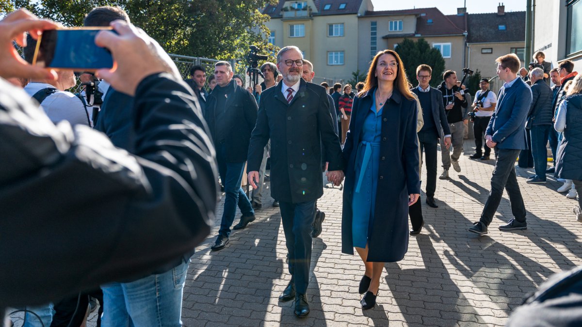 Petr Fiala odvolil v Brně. (3.10.2025)
