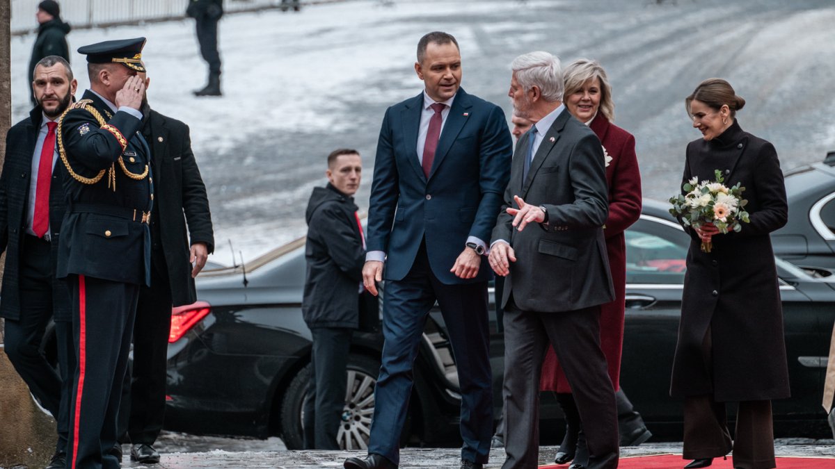 Do Prahy přijel polský prezident Karol Nawrocki. (24.11.2025)
