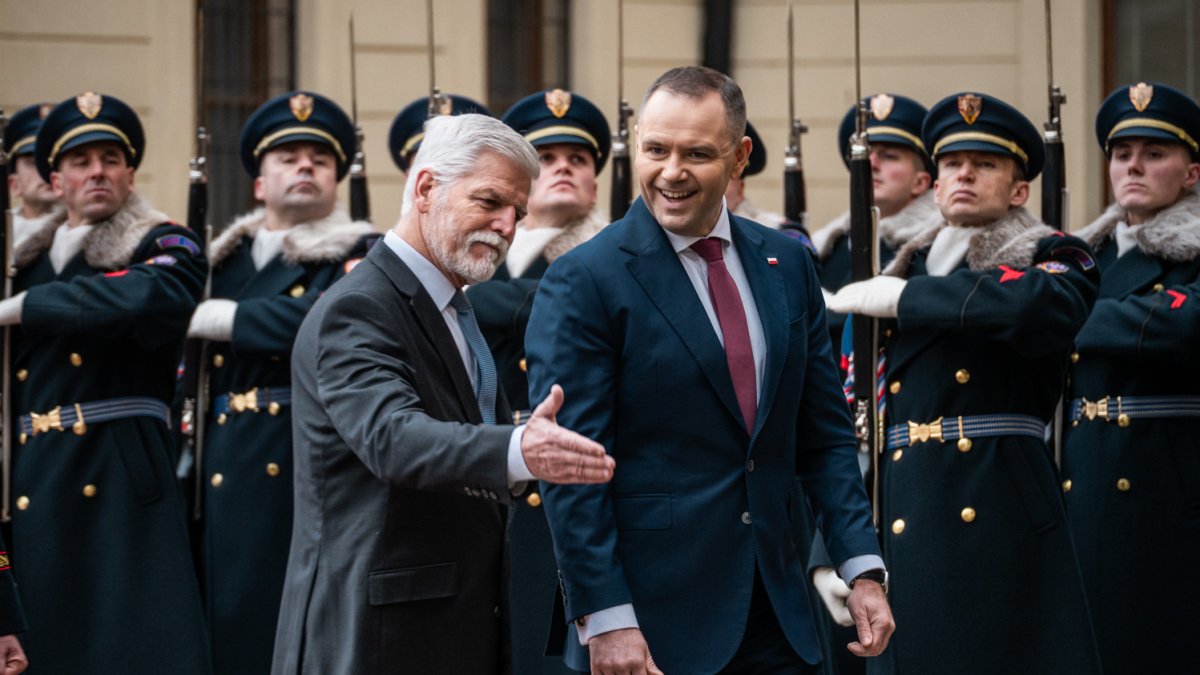 Do Prahy přijel polský prezident Karol Nawrocki. (24.11.2025)