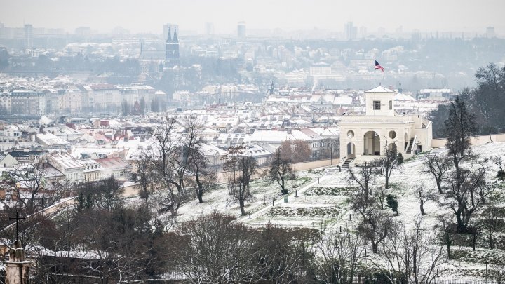 První sníh v Praze