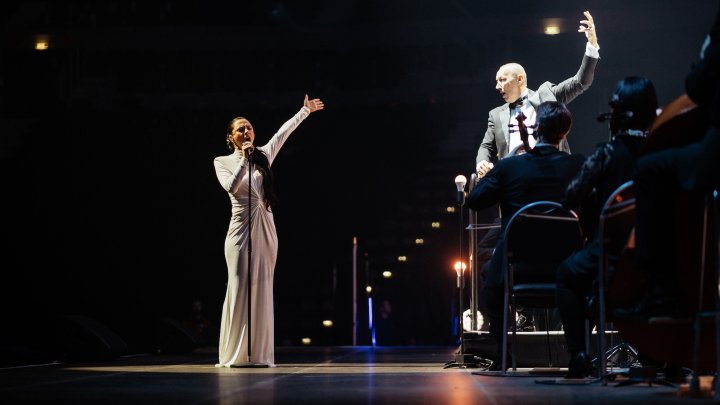 Eva Burešová na vánočním koncertě v O2 areně. 