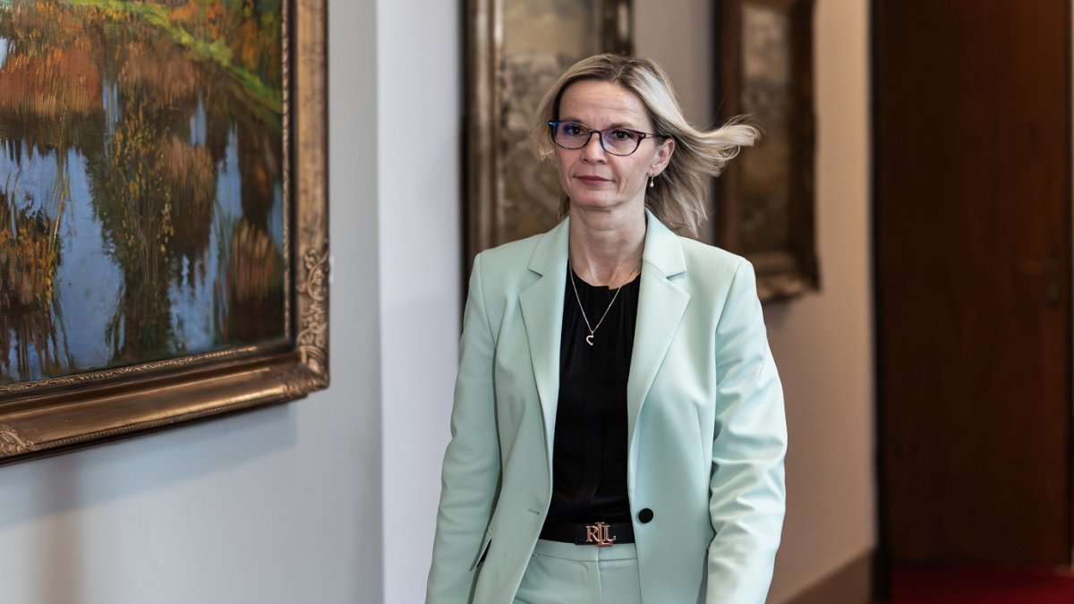 Zuzana Mrázová přichází na zasedání nové vlády
