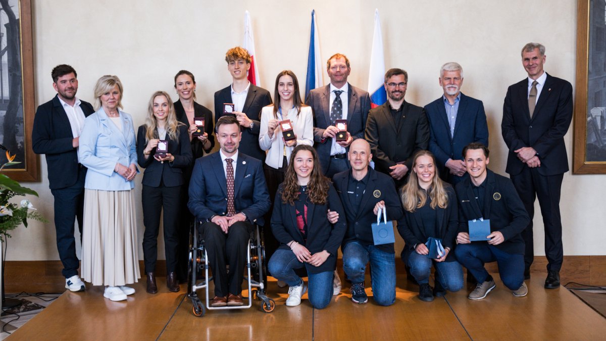 Petr Pavel přivítal olympioniky a paralympionky. (31.3.2026)